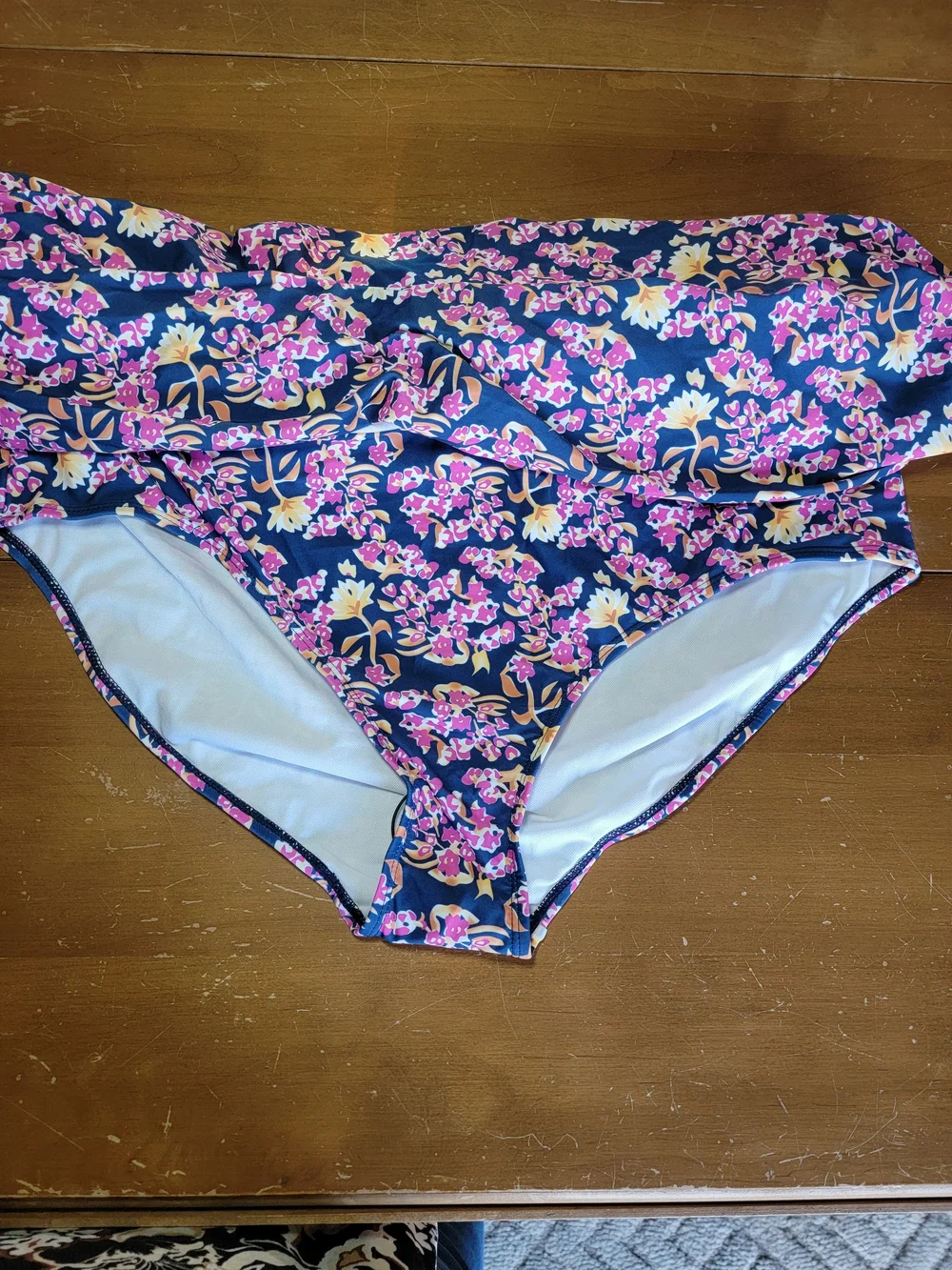 Two Piece Bikini Bandau Bra Top With Removable Straps High Waisted Skirtini 3X - Picture 4 of 15